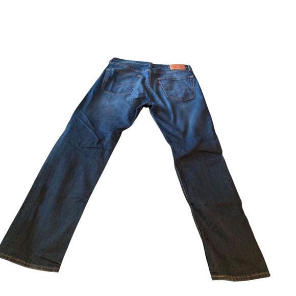 Levis Mens Blue Medium Wash Staright Leg Jeans 33x32 Casual Western Workwear - Picture 5 of 8